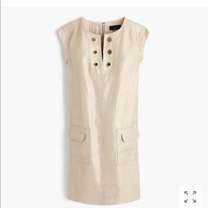 J. Crew metallic shift dress